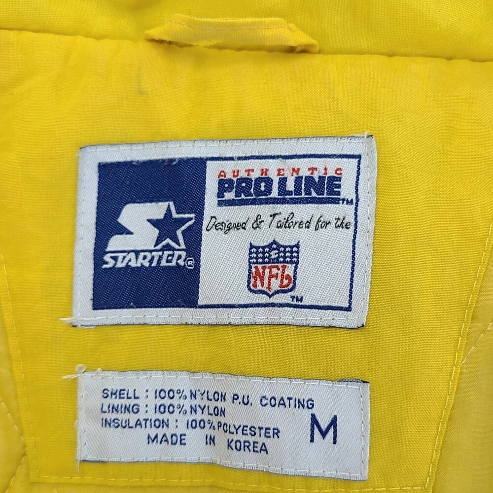 Green Bay Packers Mens M Jacket Zip Starter Pro Line NFL Football Vtg 90s Nylon - Picture 3 of 16